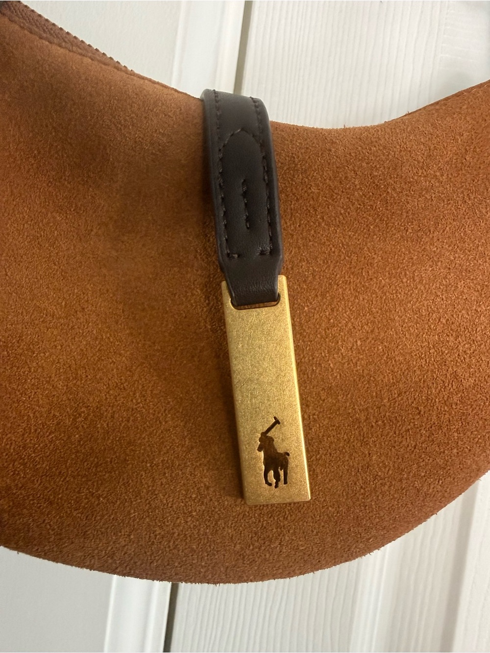Rust color Suede Polo ID Mini - Picture 5 of 13